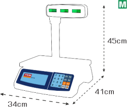 Tem Fiyat Hesaplamalı Boyunlu Terazi Evg-2 30 Kg 5 Gr - 2