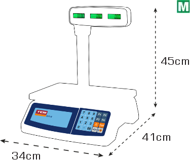Tem Fiyat Hesaplamalı Boyunlu Terazi Evg-2 30 Kg 5 Gr - 2