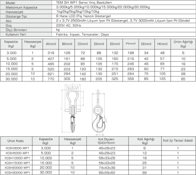 Tem Vinç Baskülü Wp Serisi - 2